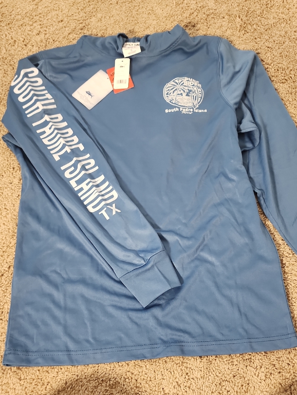 Spicy Tuna Coastal Outfitter Stellar Blue Tee - Logo Tag